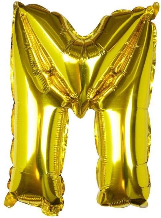 Ginger Ray Pick & Mix - Folieballon letter M - goud