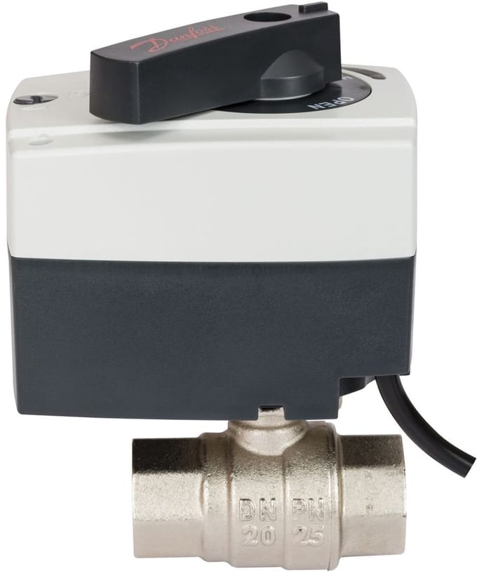 Danfoss motorische kogelkraan AMZ112 2-weg, DN20, 230Vac, Open/Dicht, 082G5407