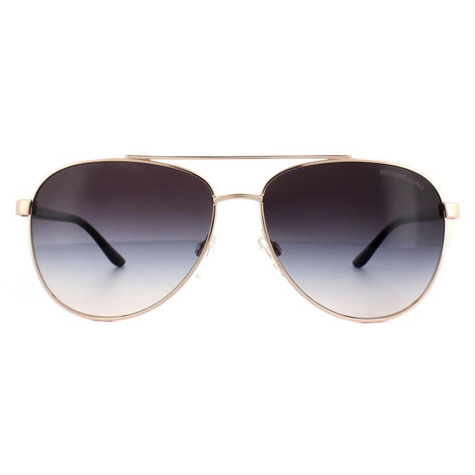 Michael Kors Aviator Womens Rose Gold Brown Gradient zonnebril