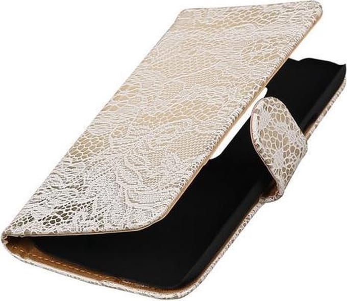 Motorola Moto G (3rd gen) - Lace/Kant Wit Bookstyle Hoesje