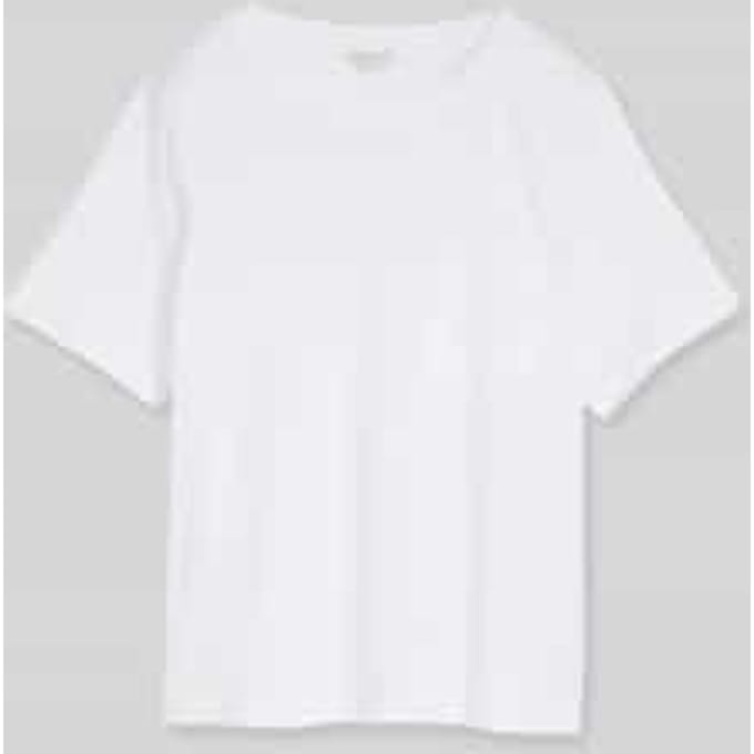 Tom Tailor - Boxy fit T-shirt met borstzak - Maat M - White