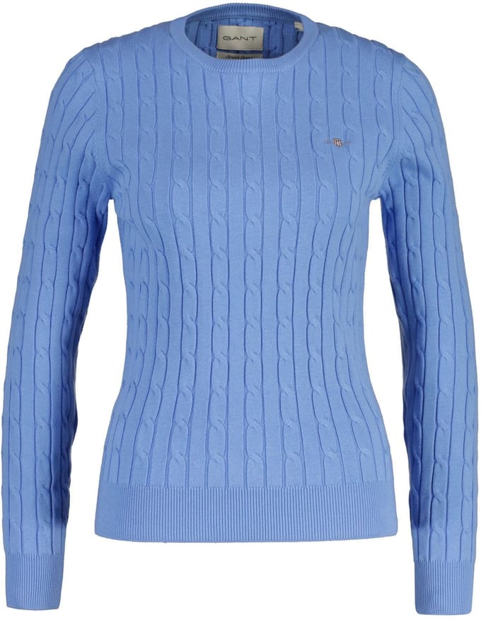 GANT Gebreide trui STRETCH COTTON CABLE C-NECK