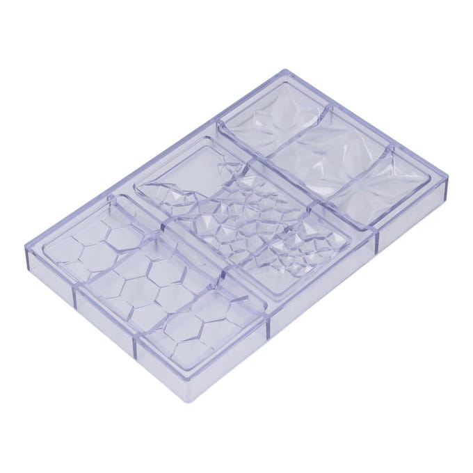 3-in-1 Chocoladereep Vormen Polycarbonaat Standaard Chocoladereep Maken Sjabloon voor Thuis L(for 6.5-9kg) gray