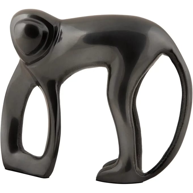 Present Time Ornament Monkey - Grijs - 17x5x15cm - Scandinavisch - Aluminium