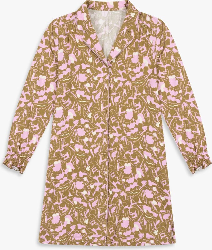 lordsxlilies Slaapkleedje roos-kaki print - maat S