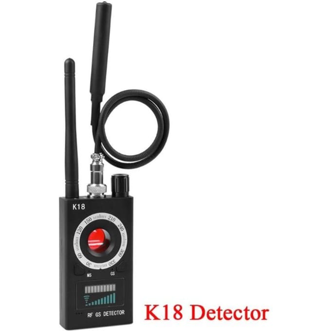 K18 RF-signaaldetector RF-locator Tracker Multifunctioneel Anti-SPY-camera Anti-Candid-apparaat GPS GSM-detectie K18 EU Plug black