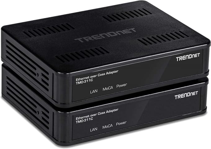 Ethernet over Coax Adapters (2-pack) met MoCA 2.0 en Gigabit LAN