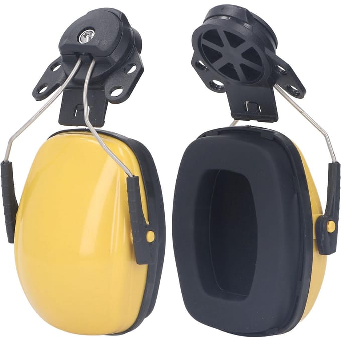 1 Paar Veiligheidshelm Oorbeschermer Geluidsreducerende Helm Veiligheidshelm Gehoorbescherming Oorbeschermer voor Bouwplaats yellow