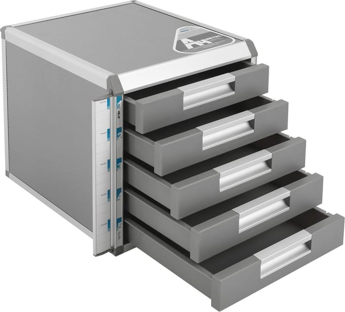 Metalen Archiefkast met 5 Afsluitbare Laden voor A4 Documenten