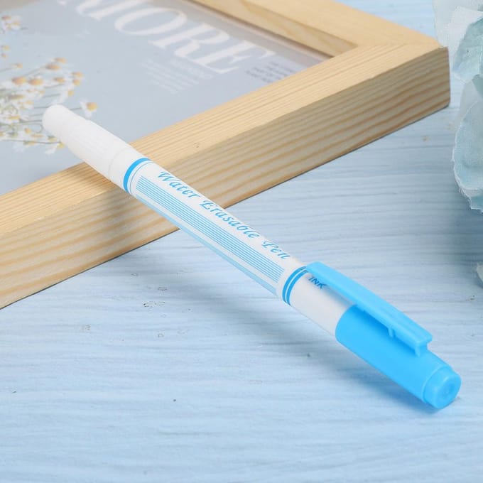10 stuks Dubbelkoppige Wateruitwisbare Pen Stofmarkeerder Kleermakersgereedschap AccessoiresBlauw blauw