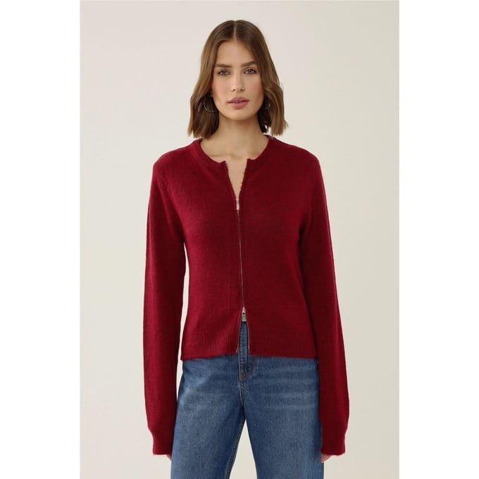 Ritsgebreide Cardigan