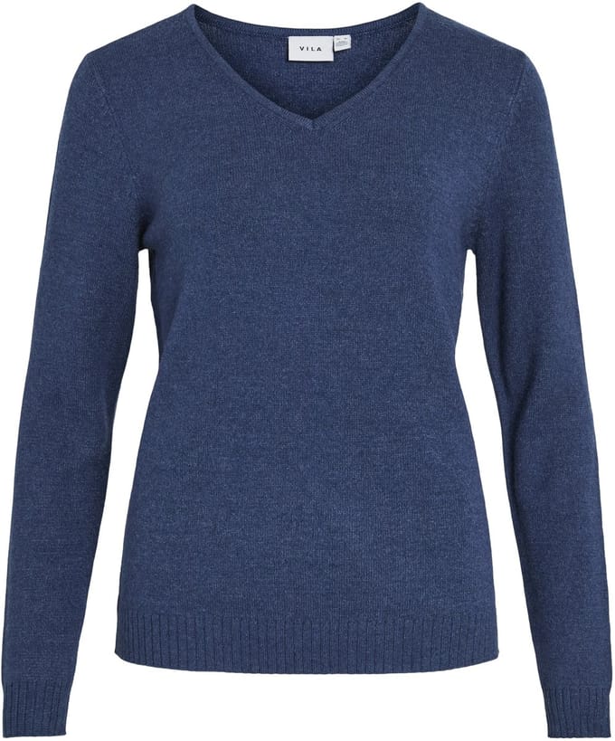 VILA - VIRIL V-NECK L/S KNIT TOP - NOOS - Dames - Gebreide truien