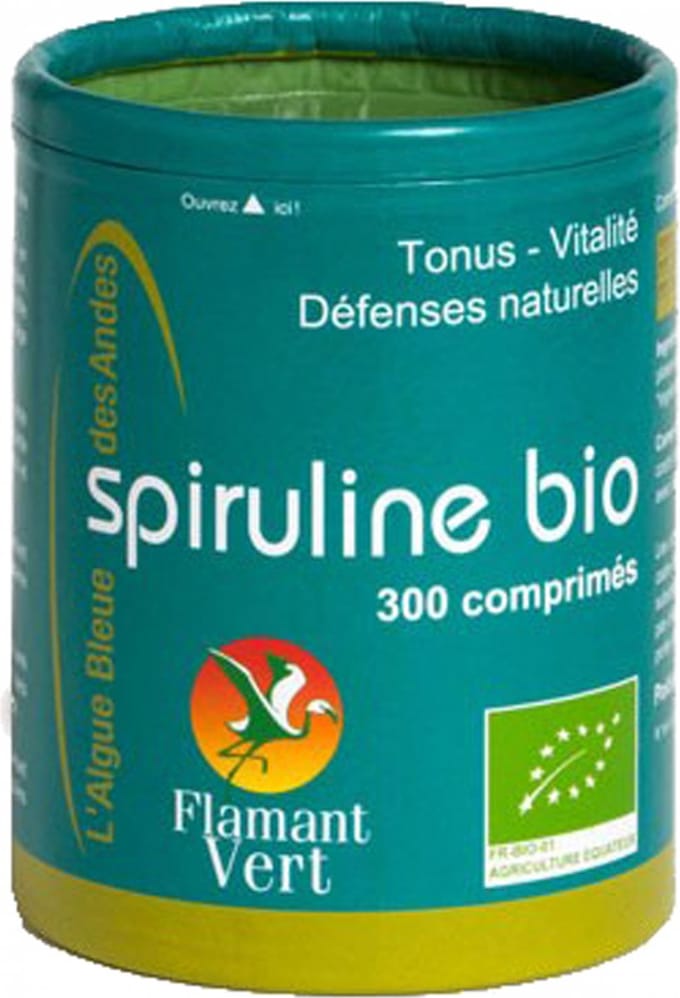 Flamant Vert Spirulina 300 Biologische Tabletten van 500 mg