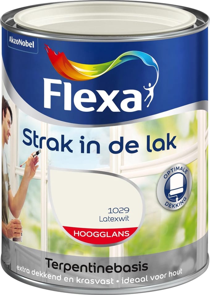 Flexa Strak In De Lak Hoogglans - Latexwit - 0,75 liter