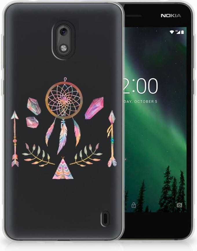 Nokia 2 Telefoonhoesje met Naam Boho Dreamcatcher