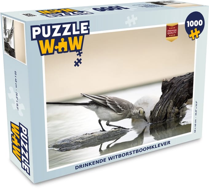 Puzzel Vogel - Steen - Water - Drinken - Legpuzzel - Puzzel 1000 stukjes volwassenen