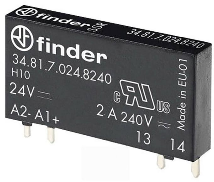 Finder Halfgeleiderrelais 34.81.7.024.8240-1 Schakelspanning (max.): 275 V/AC Schakelend bij overbelasting 1 stuk(s)