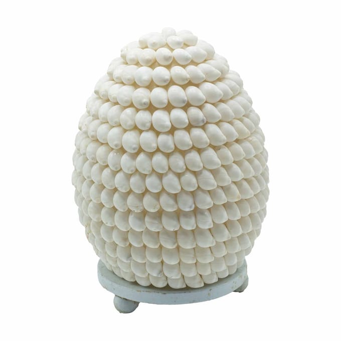 Boho schelplamp - ovale Buting-schelp - 15 cm