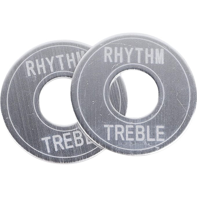 2 STUKS Elektrische Gitaar Schakelaar Pakkingen Drie-Standen Toggle Schakelaar Indicator Ring Ritme Treble Ring zilver