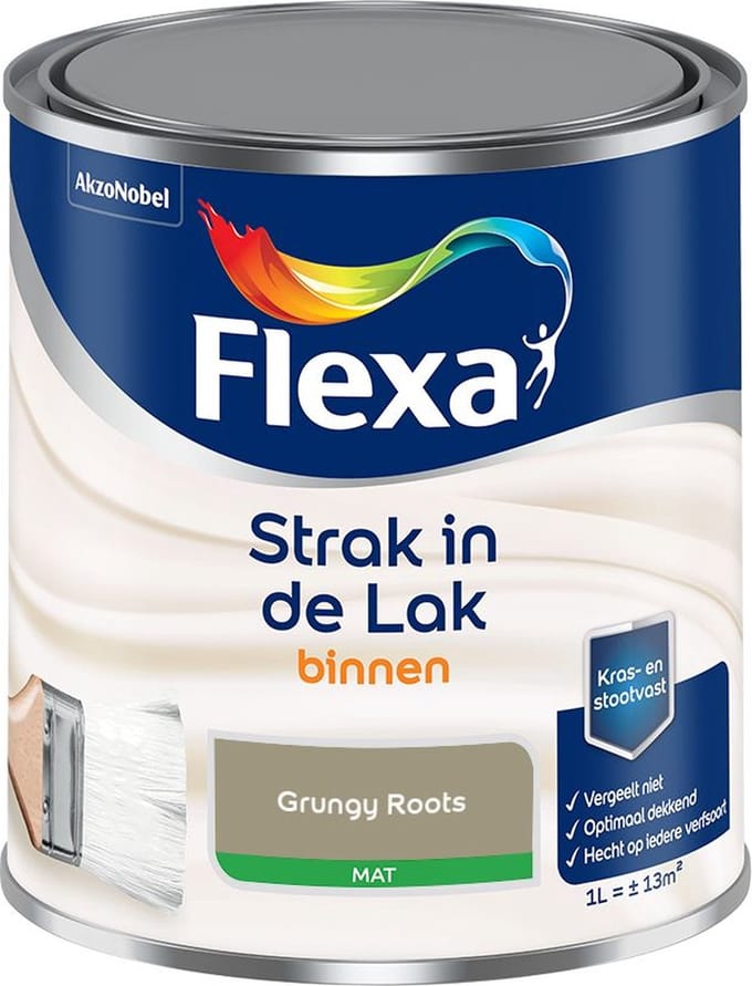 Flexa - Strak In De Lak Binnenlak Mat - Grungy Roots - Mengverf - 1 L