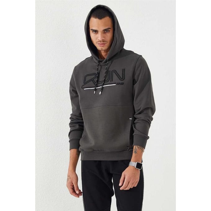 Heren Sweatshirt met Kap en Logo Print