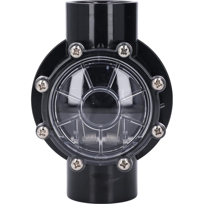 7235 Clapet anti-retour 180 degrés de remplacement pour piscines spas débit direct couvercle transparent black