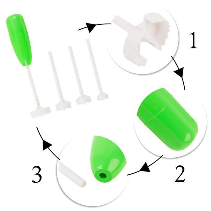 Coupe-légumes en spirale, outils de cuisine, dispositif d'excavation farci pour légumes et fruits, outils de carottier, spiraliseur vert
