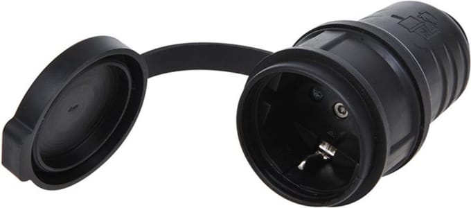 ProPlus Schuko Contrastekker 230V 16A – Voor elektrische aansluitingen – IP44 spatwaterdicht – Zwart