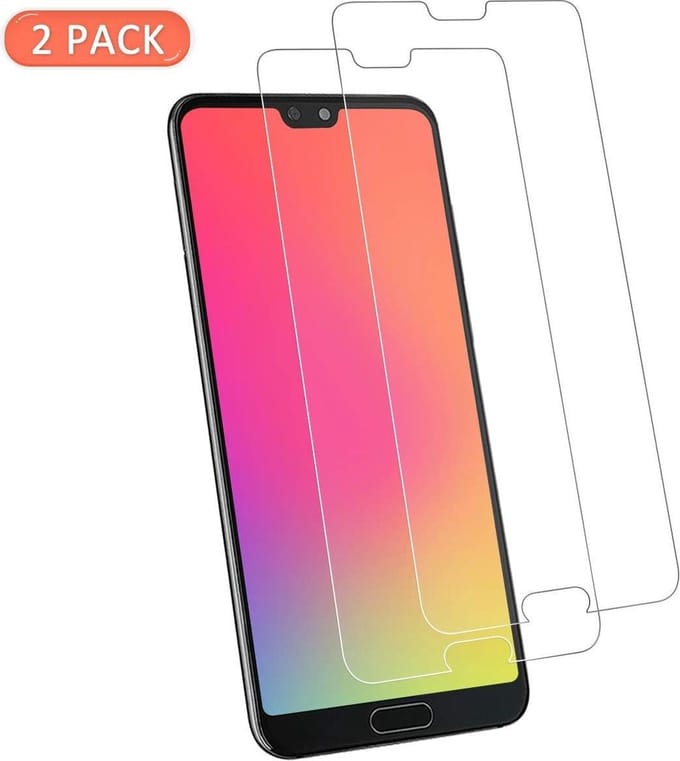 Screenprotector Glas - Tempered Glass Screen Protector Geschikt voor: Huawei P20  - 2x