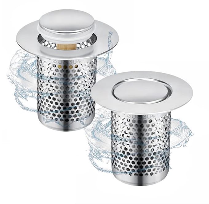 2pcs roostvrijstaal afvoerzeef - MTTProducts pushfilters