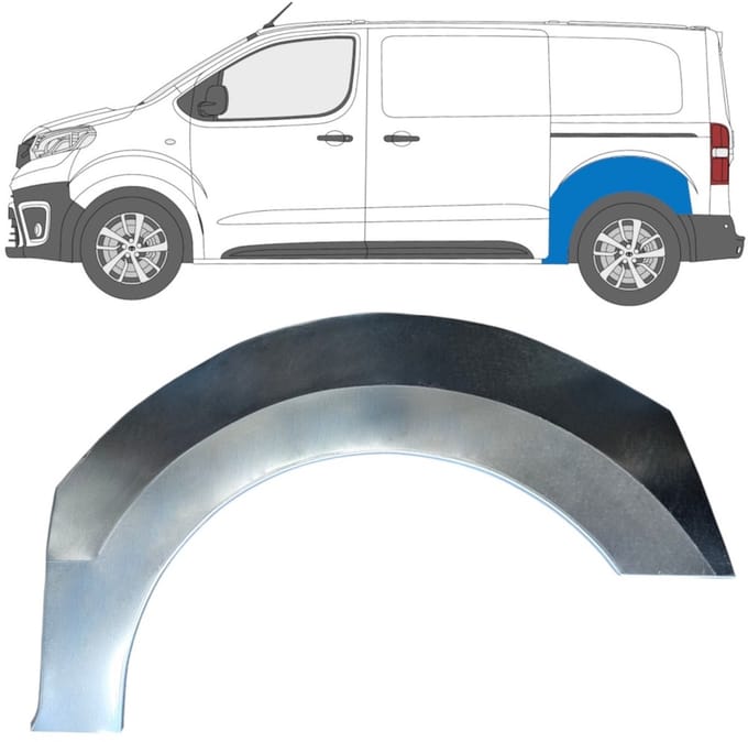 Reparatiepaneel achterspatbord voor Citroen Jumpy 2016- / Links