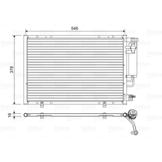 Condensator, airconditioning VALEO 822613