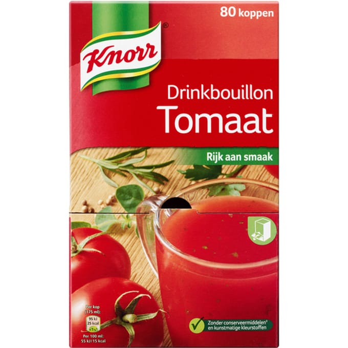 Knorr - Drinkbouillon Tomaat - 80 stuks