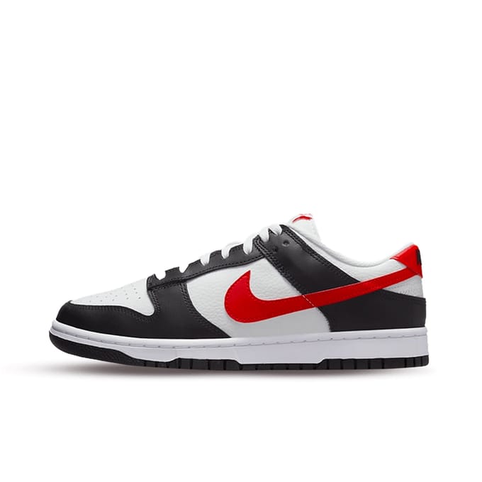 Nike Dunk Low Retro - Heren - Sneaker - Wit/Zwart/Rood