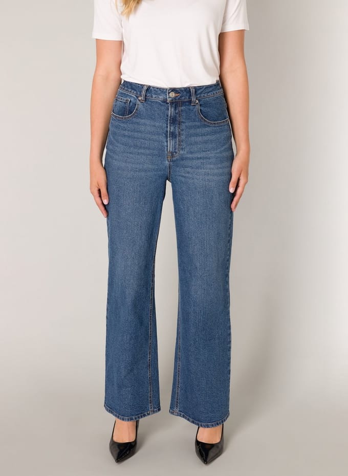 BASE LEVEL Amy Bottoms - Mid Blue - maat W48 / L32