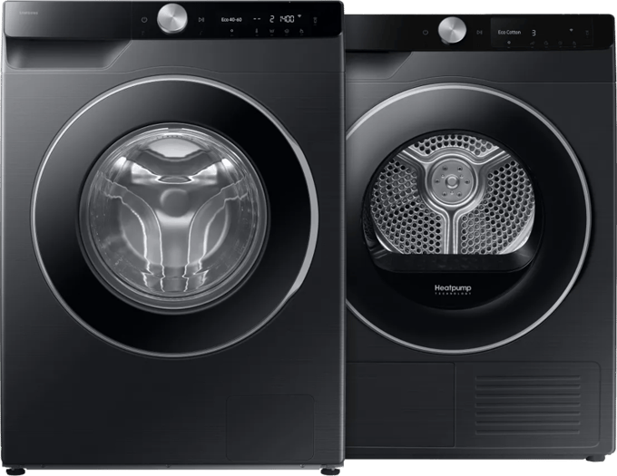Samsung WW11DG6B85LB AI Wash + Samsung DV90DG6845LBU3 AI Dry+