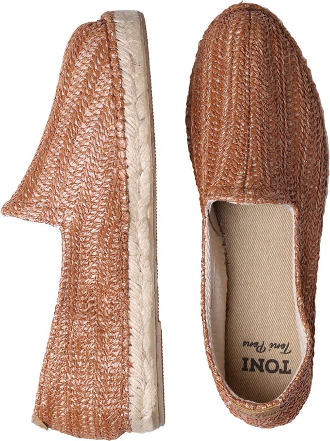 Gesloten espadrilles voor heren van raffia met jute zool | DAMASC