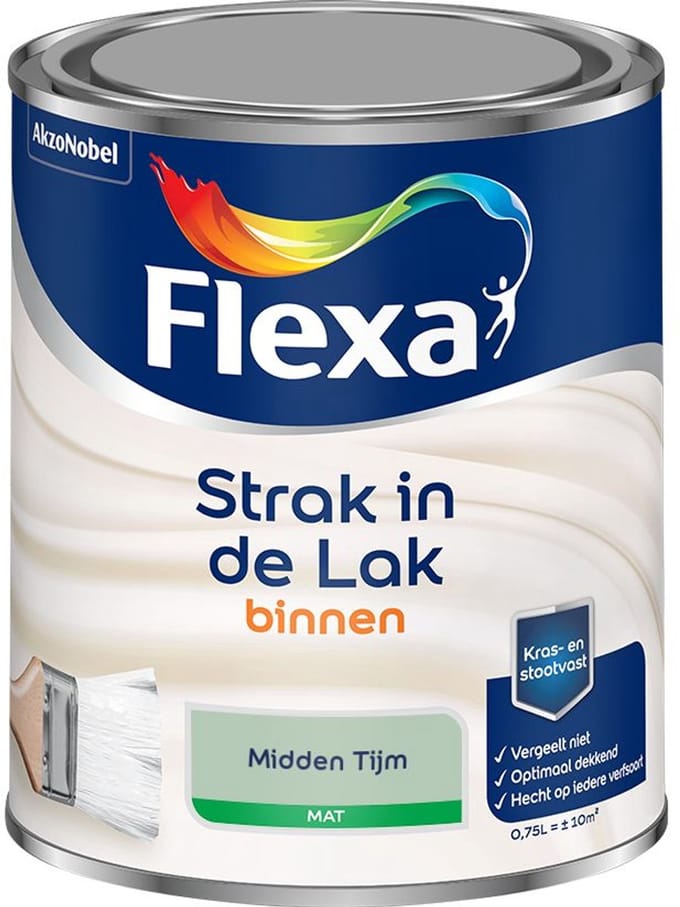 Flexa - Strak In De Lak Binnenlak Mat - Midden Tijm - Mengverf - 750 Ml