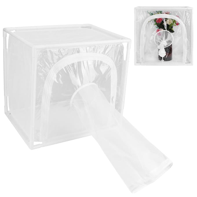 Insectengaas Kooi Kas Buiten Geventileerd Vlinderhabitats Kooi 40x30x40cm white
