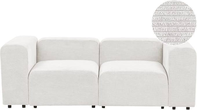 FALSTERBO - Modulaire tweezitsbank - Gebroken wit - Corduroy