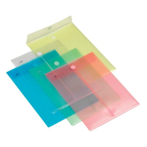 Enveloptas Europel A4 240x335mm staand PP transparant wit