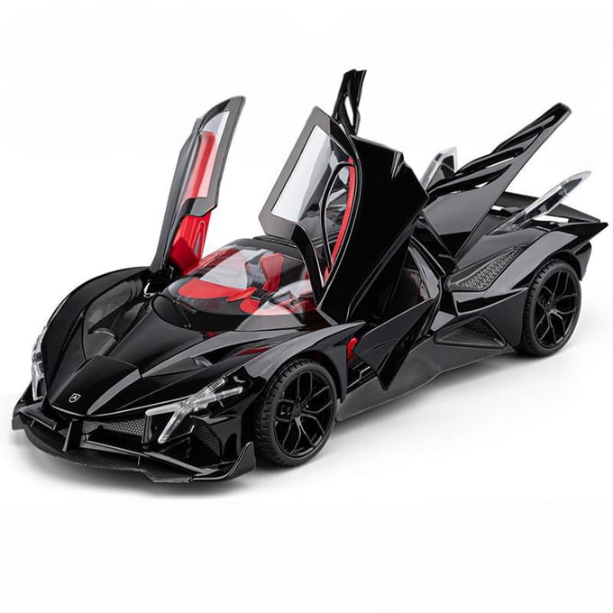 1:18 Apollo Project Evo Supercar Modèle Miniature en Alliage Métallique Jouet Voiture Son et Lumière Tire-arrière Voiture Jouet pour Enfants Cadeau de Vacances
