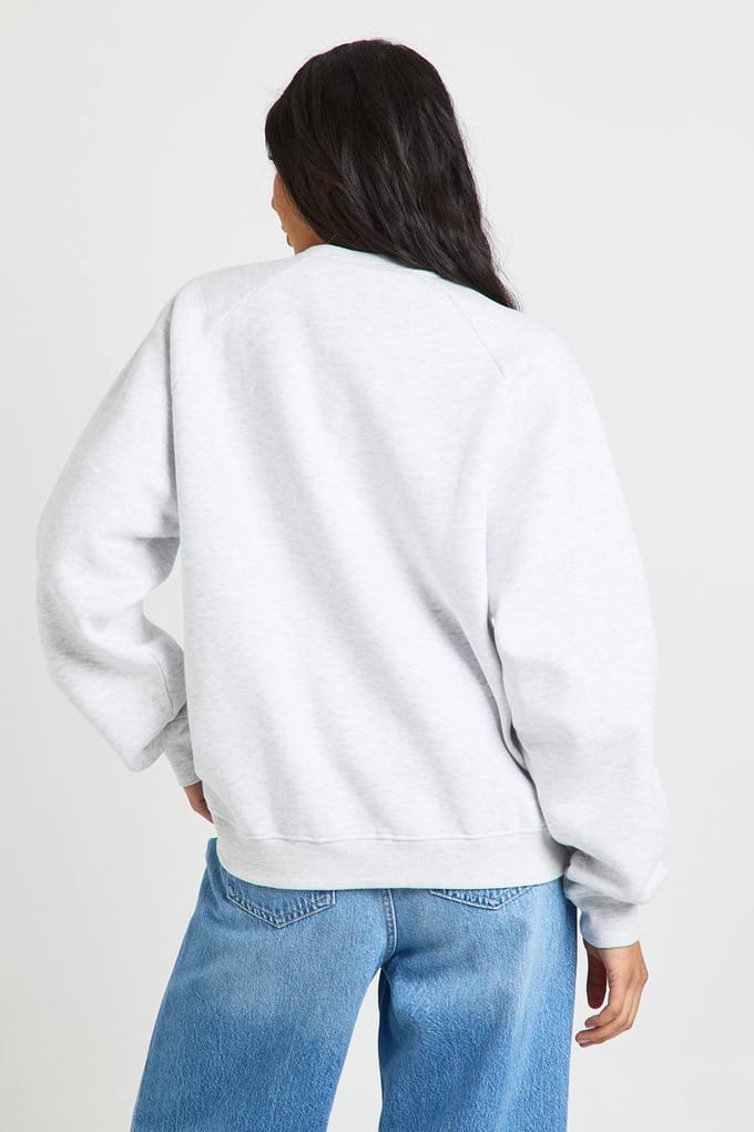 boohoo Dames Lange Raglan Naad Oversized Sweatshirt | Asgrijs | Maat: Medium