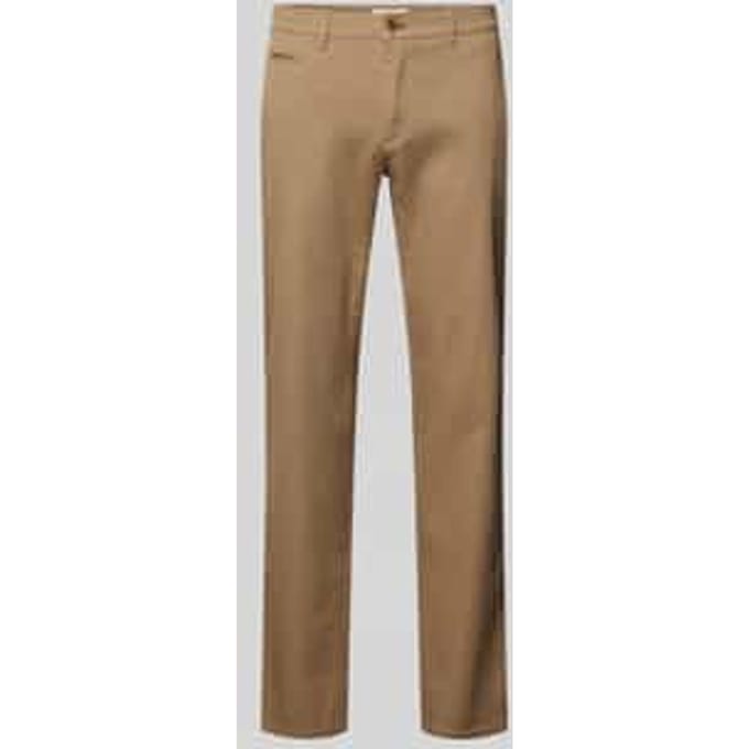 BRAX Heren Chino Broek regular/straight Beige 40W / 30L Volwassenen