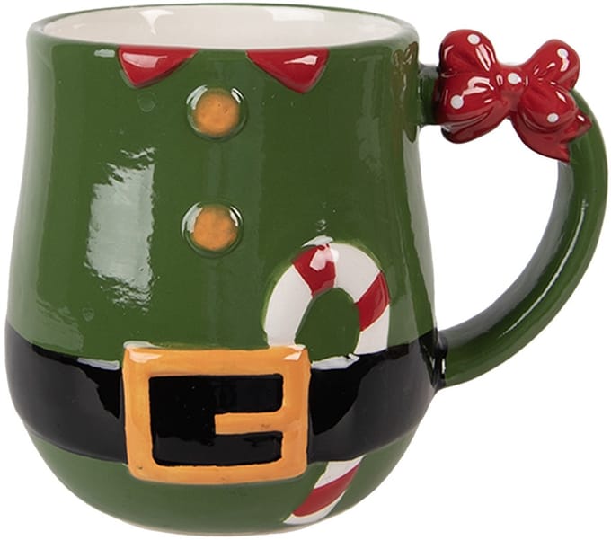 Clayre & Eef Mok Kerstman 400 ml Groen Keramiek