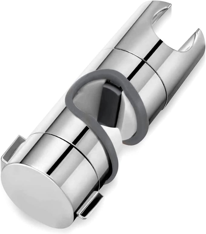 verstelbare douchekophouder, 24 mm, verstelbare douchekophouder van verchroomd ABS, 360 graden draaibare sproeikophouder