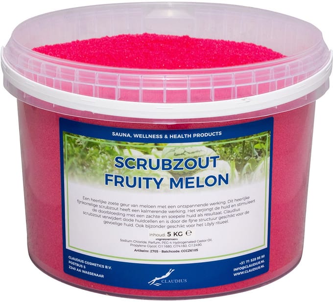 Scrubzout Fruity Melon 5 KG - Hydraterende Lichaamsscrub
