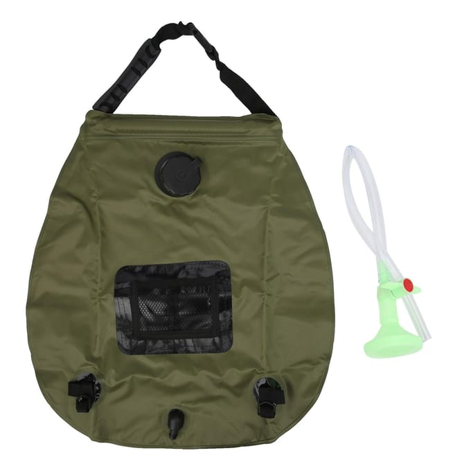 Buitendouchezak met zonneverwarming Draagbare Camping Wandelen Wateropslagzakken voor Douche gray