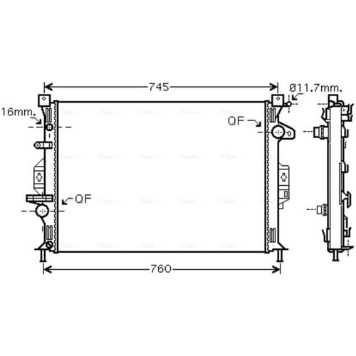 Radiator, motorkoeling AVA COOLING FDA2425