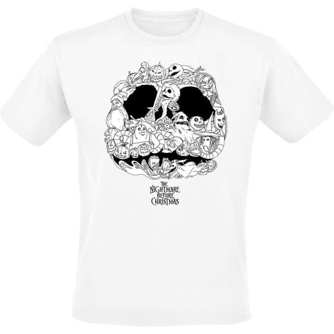 The Nightmare Before Christmas - Disney T-shirt - Jack Skellington - Jackolanterns - M tot 3XL - voor Mannen - wit